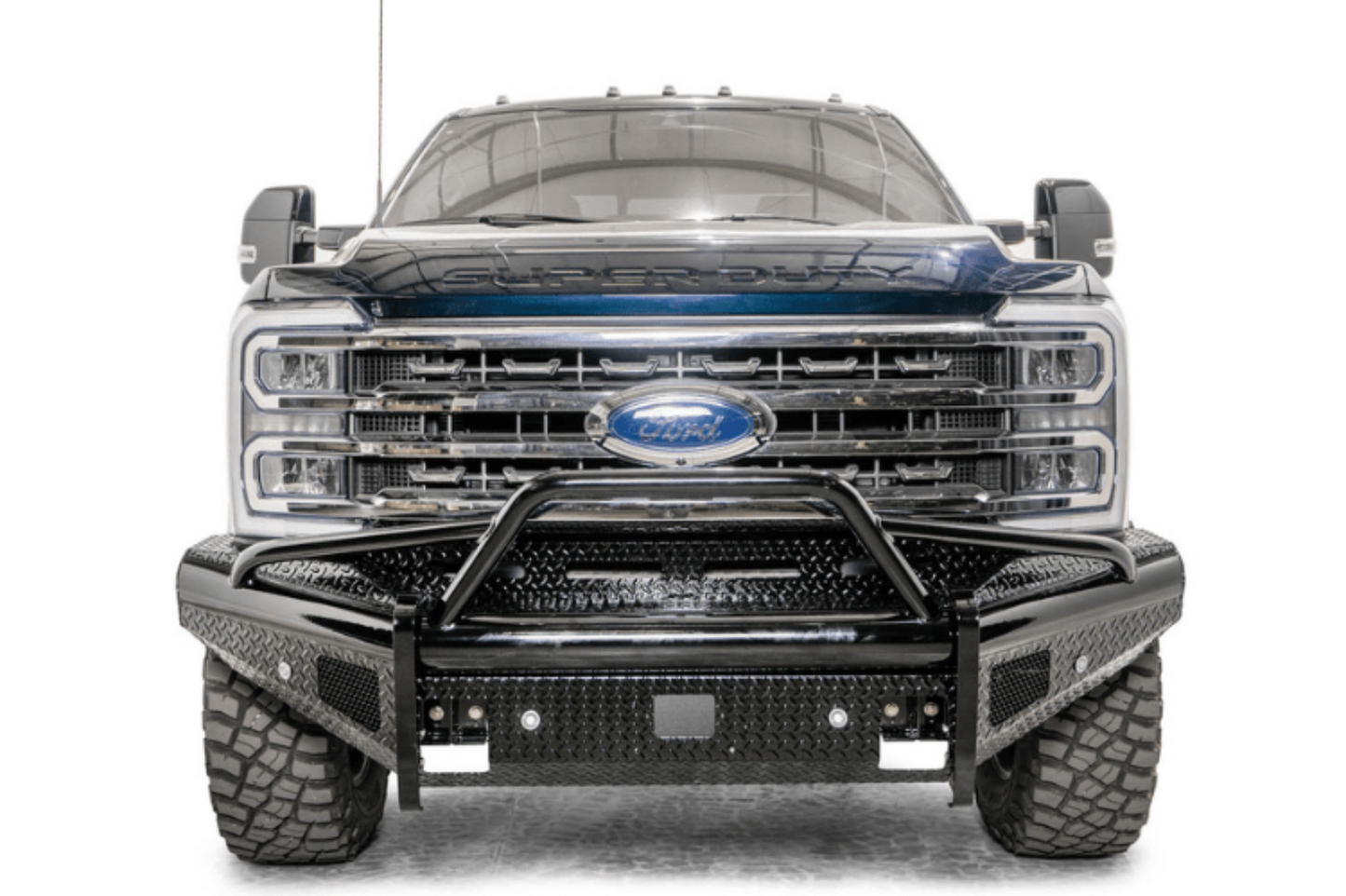 Fab Fours FS23-S5962-1 Ford F250/F350 Superduty 2023-2025 Black Steel Front Bumper with Pre-Runner Guard