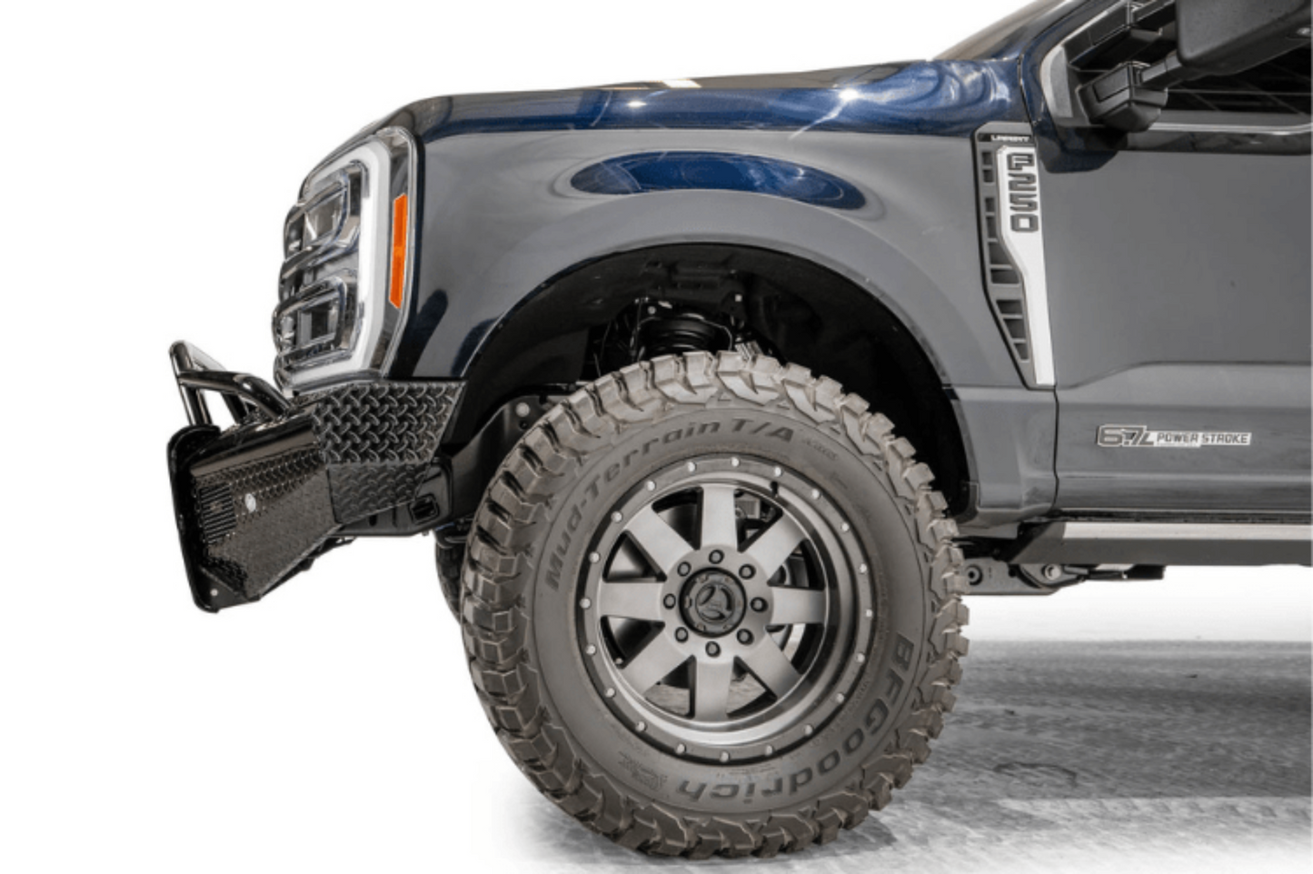 Fab Fours FS23-S5962-1 Ford F250/F350 Superduty 2023-2025 Black Steel Front Bumper with Pre-Runner Guard