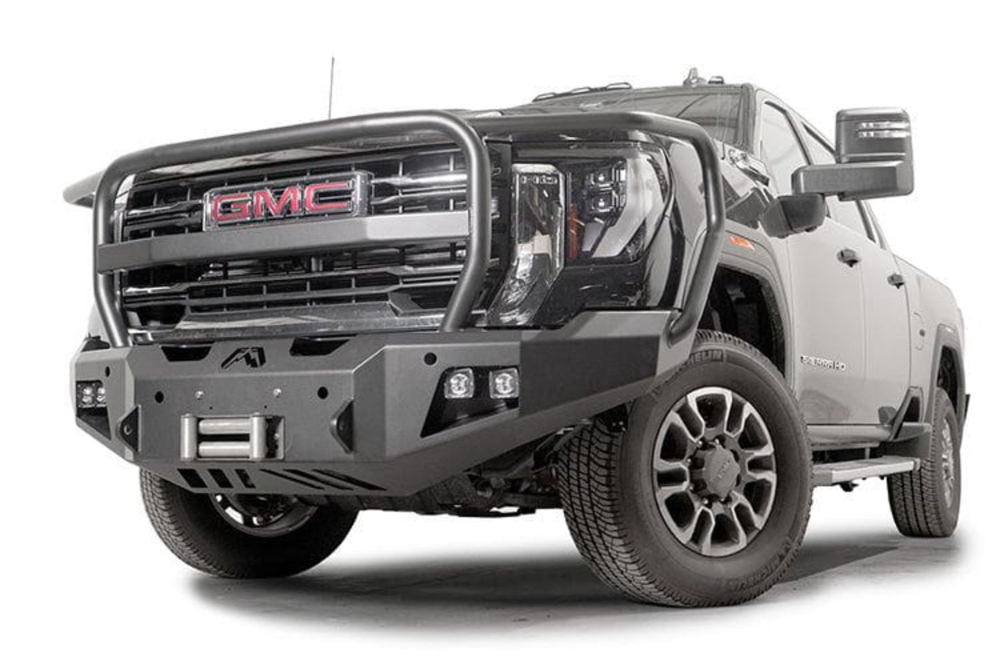 Fab Fours GM24-A6250-1 GMC Sierra 2500/3500 2024-2025 New Premium Front Bumper Winch Ready with Full Guard