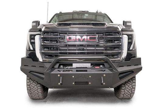 Fab Fours GM24-RS6262-1 GMC Sierra 2500/3500 HD 2024-2025 Red Steel Front Bumper Winch Ready Pre-Runner Guard