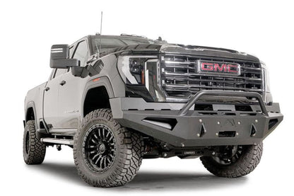 Fab Fours GM24-RS6262-1 GMC Sierra 2500/3500 HD 2024-2025 Red Steel Front Bumper Winch Ready Pre-Runner Guard