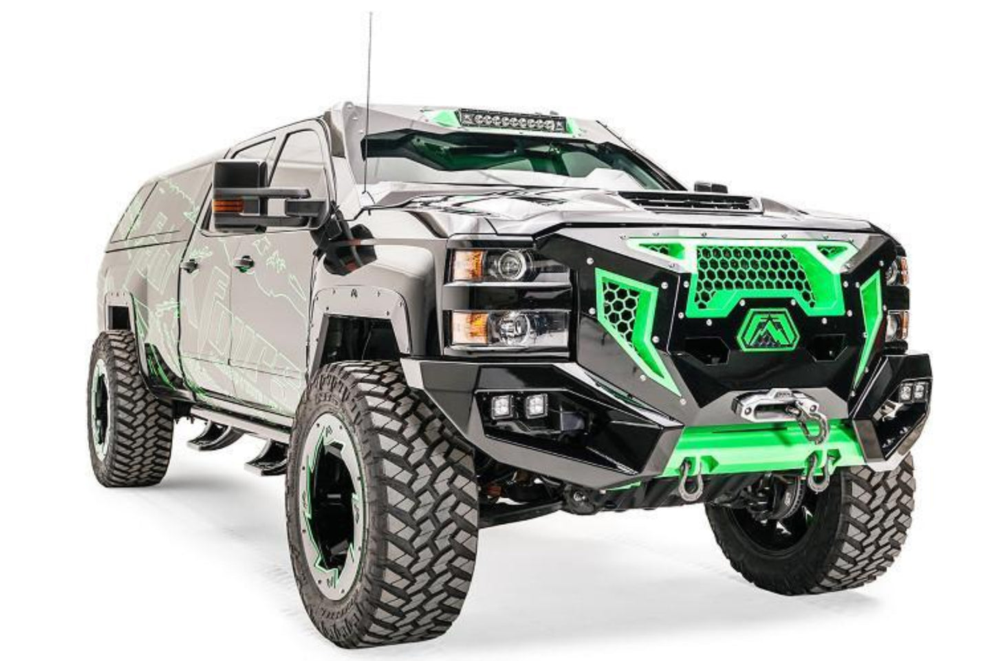 Fab Fours GR3000-1 Chevy Silverado 2500/3500 HD 2015-2019 Grumper Front Bumper