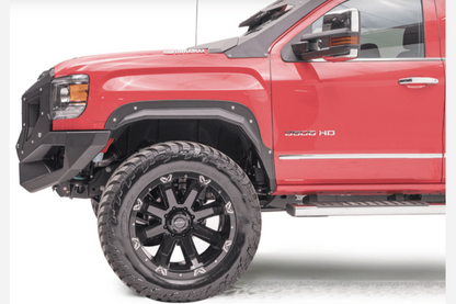 Fab Fours GR3100-1 GMC Sierra 2500/3500 2015-2019 Grumper Front Bumper Winch Ready Integrated Sensor Holes