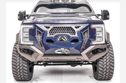 Fab Fours GR4100-1 Ford F250/F350 Superduty 2017-2022 Grumper Front Bumper Winch Ready Integrated Sensor Holes