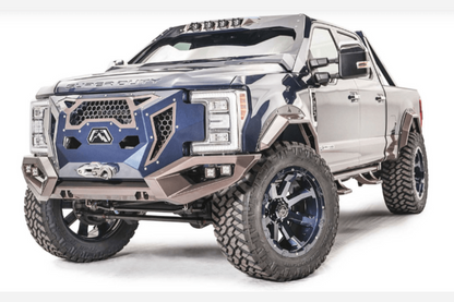 Fab Fours GR4100-1 Ford F250/F350 Superduty 2017-2022 Grumper Front Bumper Winch Ready Integrated Sensor Holes
