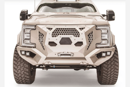 Fab Fours GR4100-1 Ford F250/F350 Superduty 2017-2022 Grumper Front Bumper Winch Ready Integrated Sensor Holes