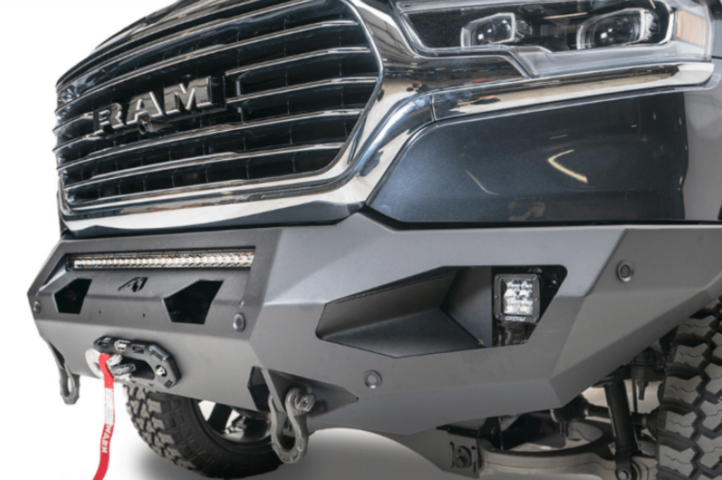 Fab Fours DR19-X4251-1 Dodge Ram 1500 2019-2025 Matrix Front Bumper Winch Ready No Guard