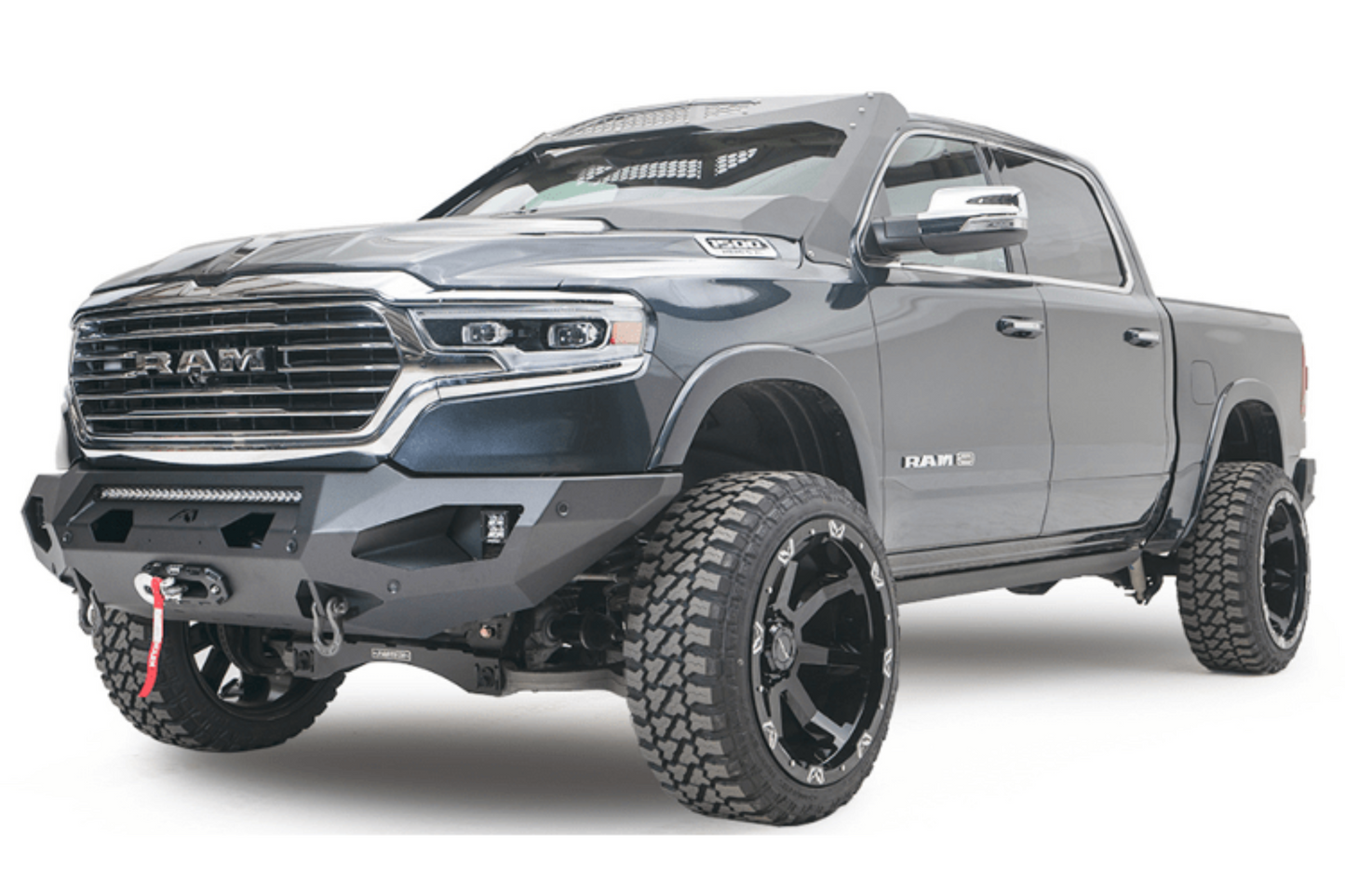 Fab Fours DR19-X4251-1 Dodge Ram 1500 2019-2025 Matrix Front Bumper Winch Ready No Guard