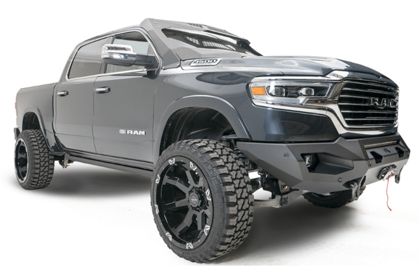 Fab Fours DR19-X4251-1 Dodge Ram 1500 2019-2025 Matrix Front Bumper Winch Ready No Guard
