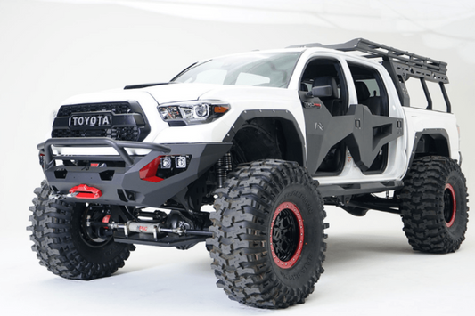 Fab Fours TT16-X3652-1 Toyota Tacoma 2016-2023 Matrix Front Bumper Winch Ready with Low Pre-Runner Guard