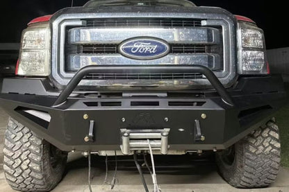 Fab Fours Red Steel FS17-RS4162-1 Ford F250/F350 Superduty 2017-2022 Front Bumper Winch Ready Pre-Runner Guard