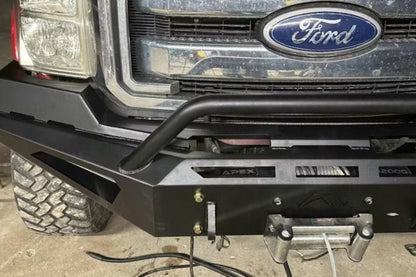 Fab Fours Red Steel FS17-RS4162-1 Ford F250/F350 Superduty 2017-2022 Front Bumper Winch Ready Pre-Runner Guard