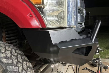 Fab Fours Red Steel FS17-RS4162-1 Ford F250/F350 Superduty 2017-2022 Front Bumper Winch Ready Pre-Runner Guard