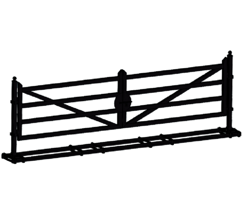 Chery Industrial [BARGAIN] 20ft Farm Metal Driveway Gate with Diagonal Tubes - A_IF000054