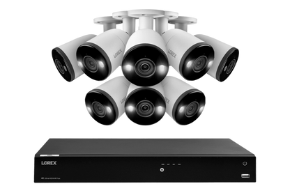 Lorex Fusion Series 4K 16 Camera Capable (Wired or Fusion Wi-Fi) 6TB Wired NVR System with H13 Bullet Cameras - N4K6SD-168WB