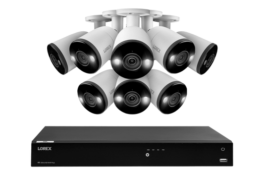 Lorex Fusion Series 4K 16 Camera Capable (Wired or Fusion Wi-Fi) 6TB Wired NVR System with H13 Bullet Cameras - N4K6SD-168WB
