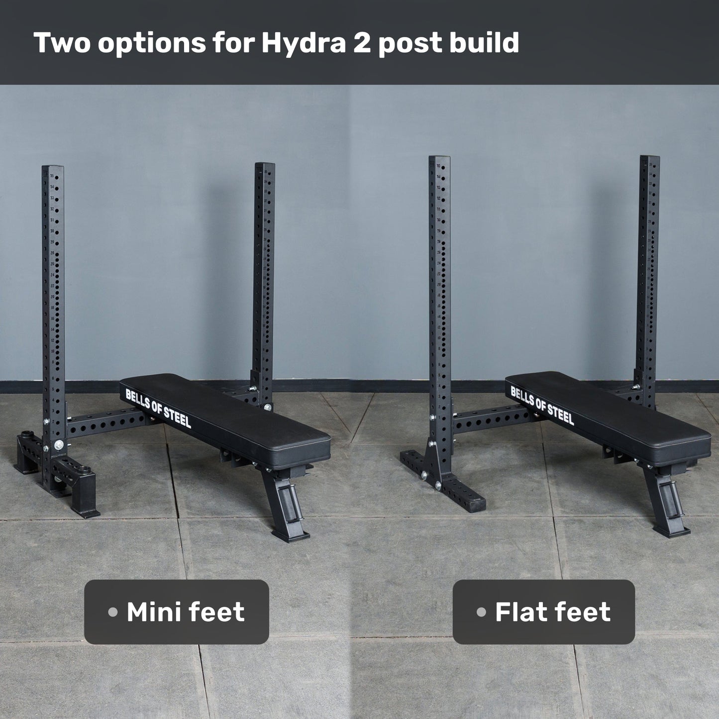 Bells Of Steel Hydra Two Post Converter Bench - FEET-2POST-CNVT-HDR-SET
