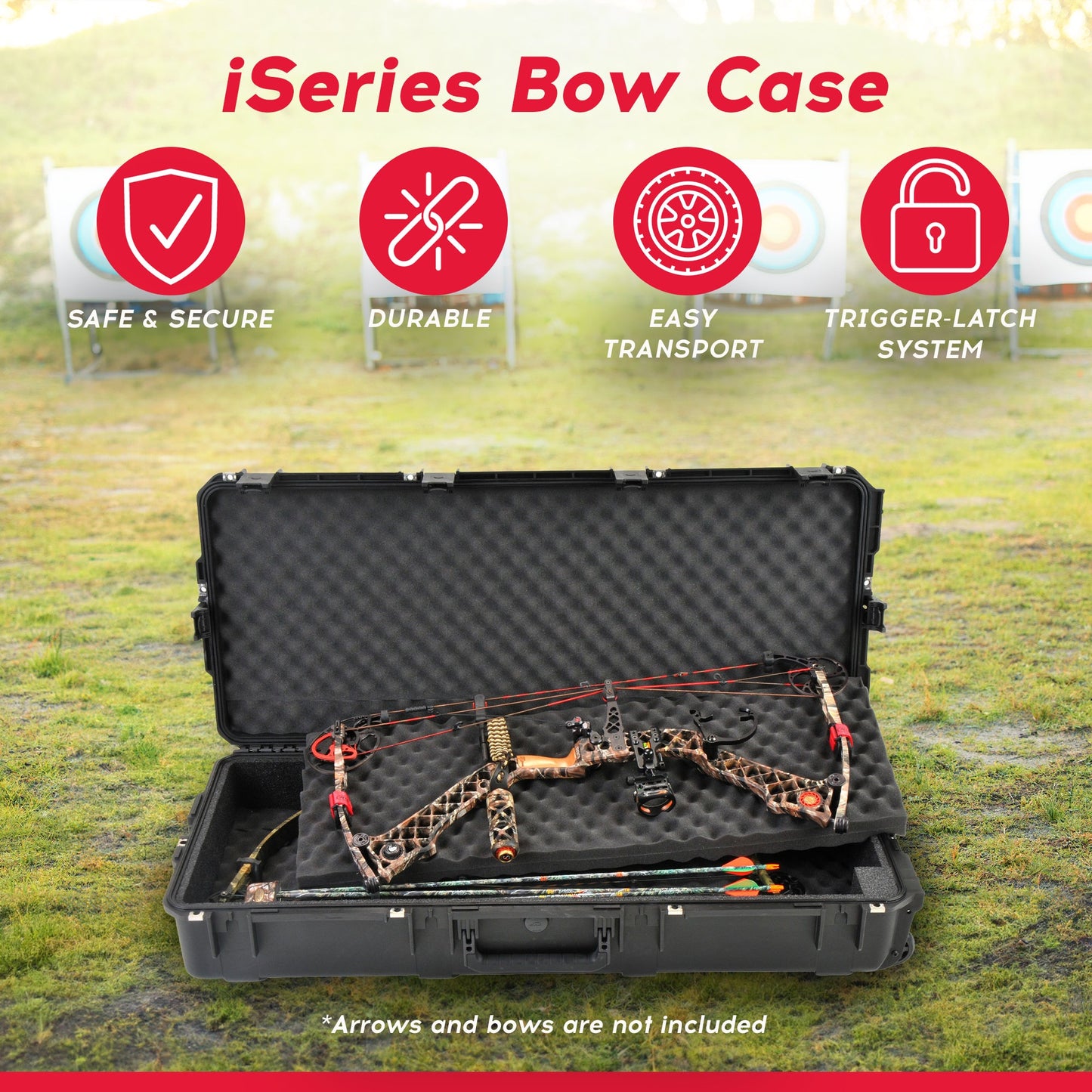 SKB Cases -db iSeries Double Rifle or Bow Case with Hard Plastic Exterior - 127725