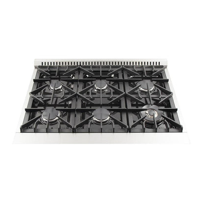 Forno 3-Piece Appliance Package - 36-Inch Gas Range, Pro-Style Refrigerator, and Dishwasher in Stainless Steel - AP3-60S-6244-36