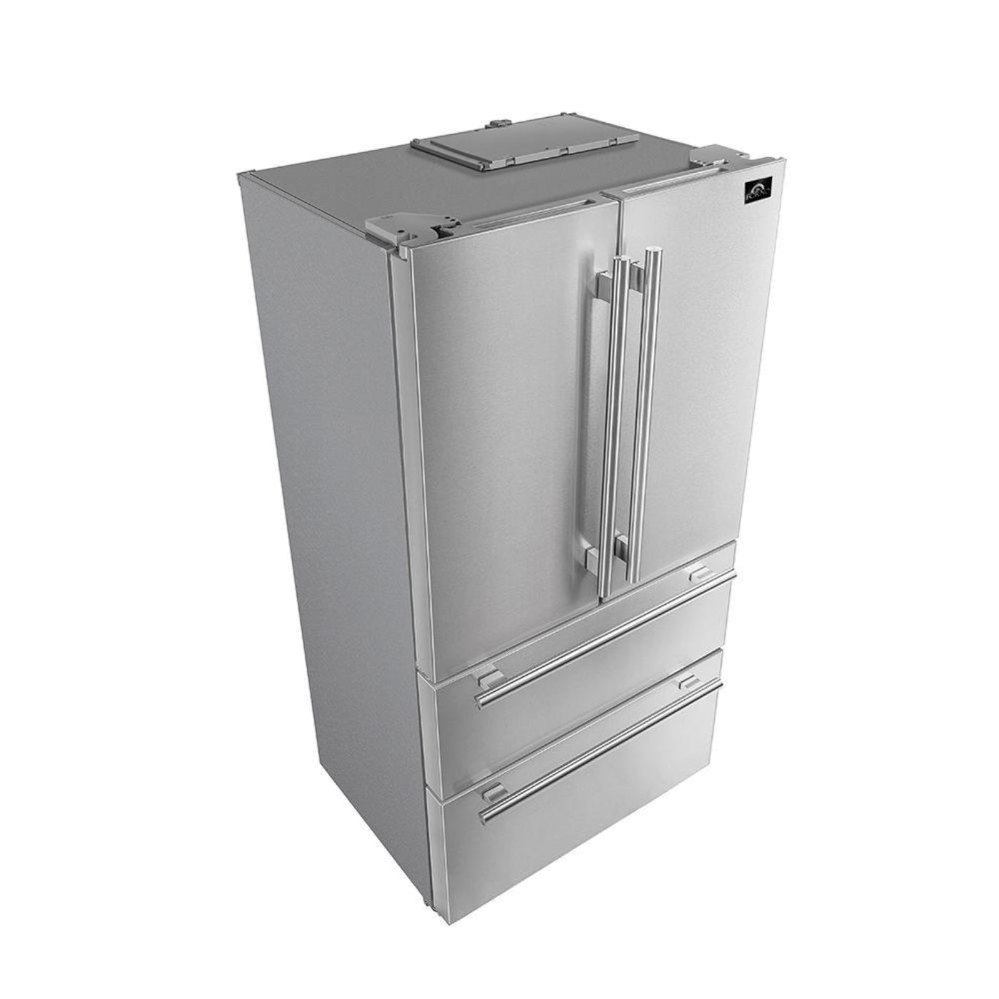 Forno 3-Piece Appliance Package - 48-Inch Dual Fuel Range, French Door Refrigerator, and Dishwasher in Stainless Steel - AP3-6156-48
