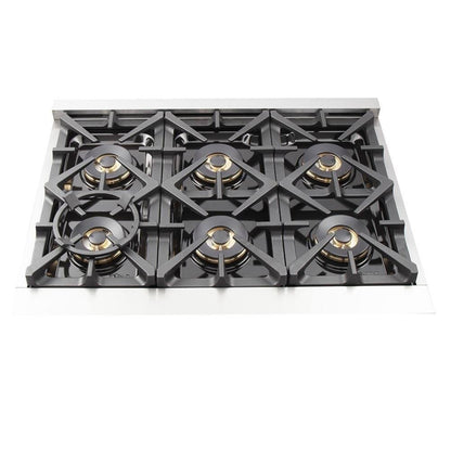Forno 3-Piece Pro Appliance Package - 36-Inch Dual Fuel Range, French Door Refrigerator, and Dishwasher in Stainless Steel - AP3-6187-36