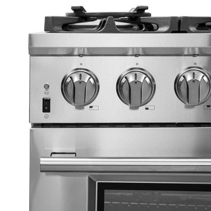 Forno 4-Piece Pro Appliance Package - 36-Inch Dual Fuel Range, Refrigerator, 24-Inch Microwave Drawer, & 3-Rack Dishwasher in Stainless Steel - AP4-6187-36-MWD
