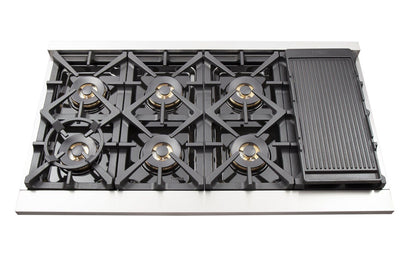 Forno 4-Piece Pro Appliance Package - 48-Inch Gas Range, Refrigerator, 24-Inch Microwave Drawer, & 3-Rack Dishwasher in Stainless Steel - AP4-6260-48-MWD