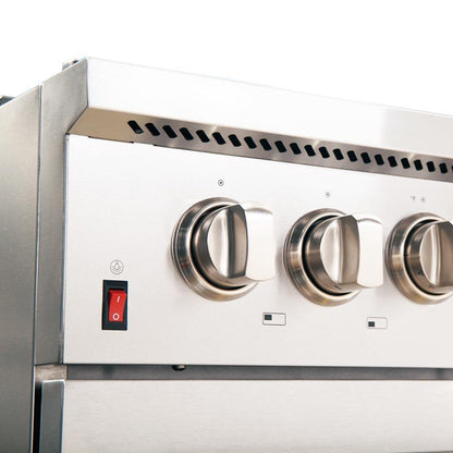 Forno 5-Piece Appliance Package - 48-Inch Dual Fuel Range, Refrigerator, Wall Mount Hood, 24-Inch Microwave Drawer, & 3-Rack Dishwasher in Stainless Steel - APR5-6156-48-H-MWD