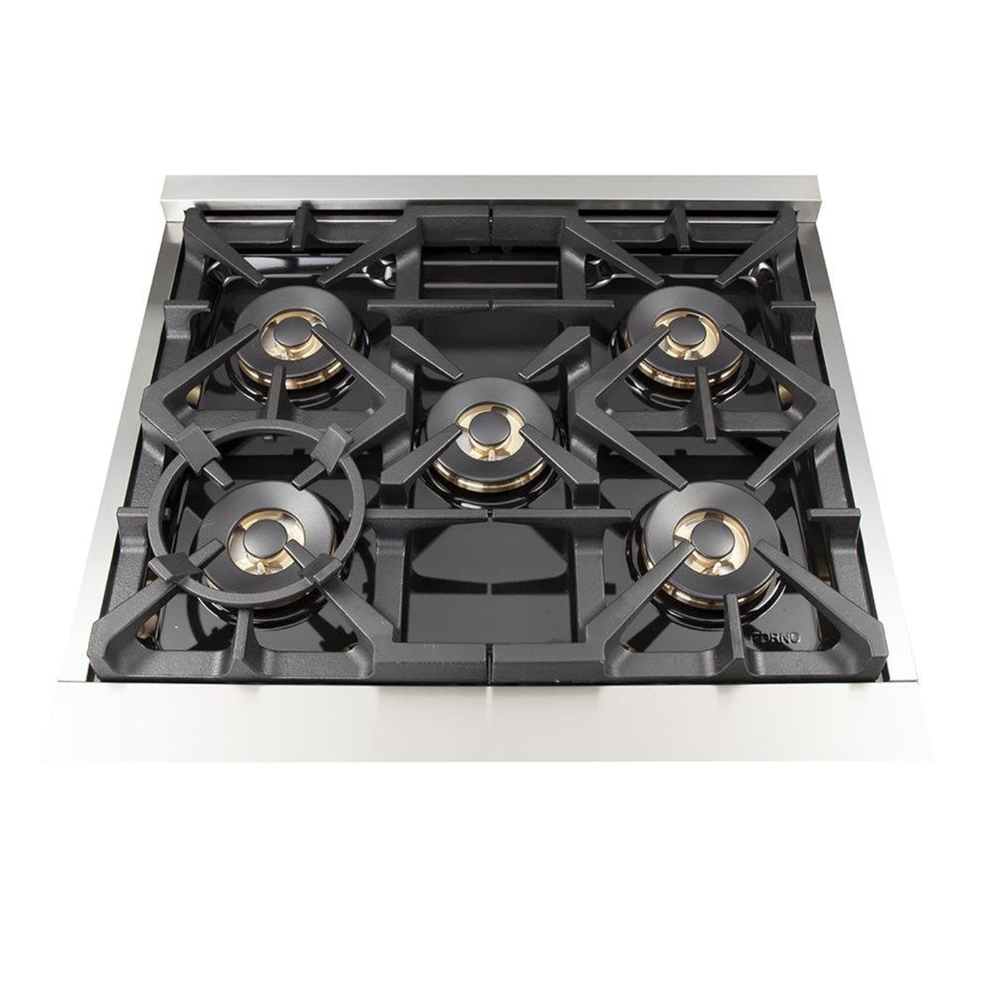 Forno 5-Piece Pro Appliance Package - 30-Inch Gas Range, 36-Inch Refrigerator Wall Mount Hood with Backsplash, 24-Inch Microwave Oven, & 3-Rack Dishwasher in Stainless Steel - AP5-6260-30-MWO