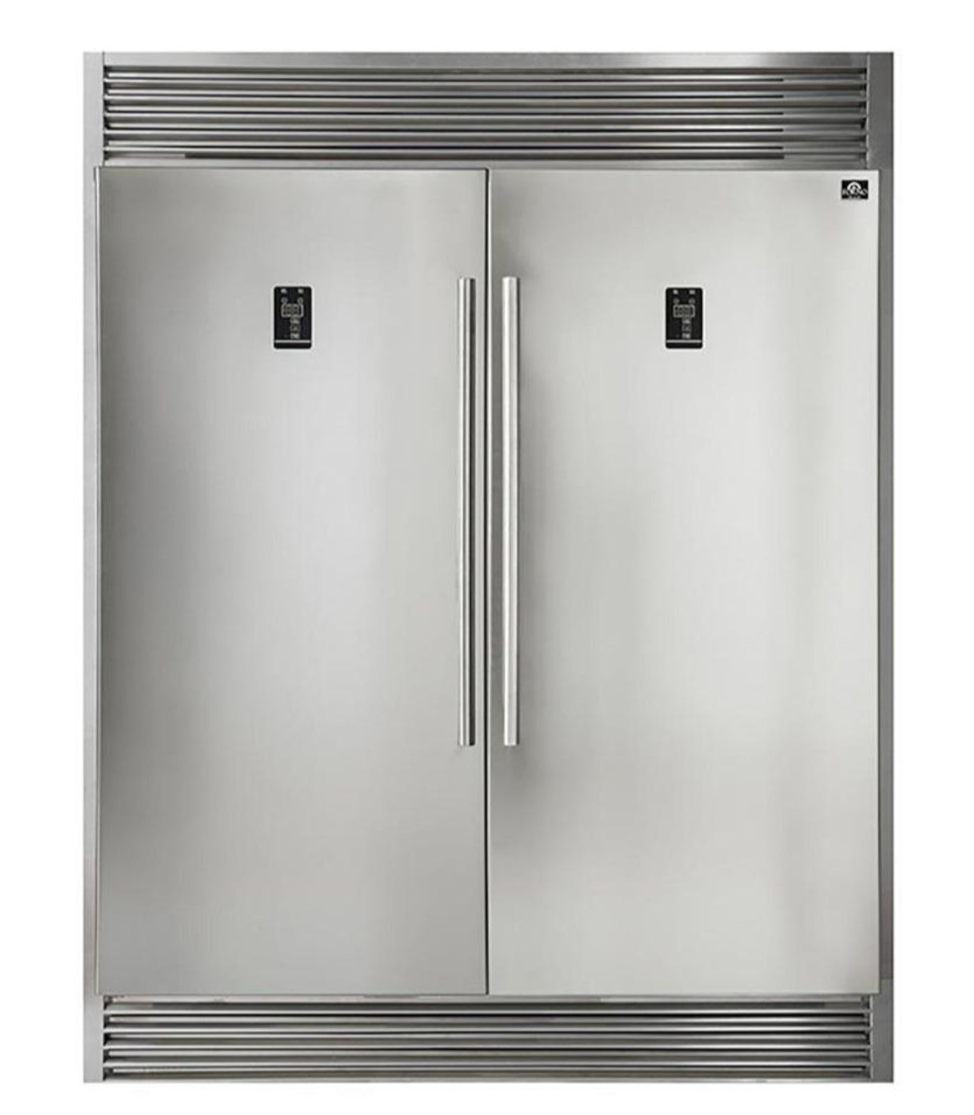 Forno 5-Piece Pro Appliance Package - 48-Inch Dual Fuel Range, 60-Inch Pro-Style Refrigerator, Wall Mount Hood, 24-Inch Microwave Drawer, & 3-Rack Dishwasher in Stainless Steel - APD5-6187-48-H-MWD
