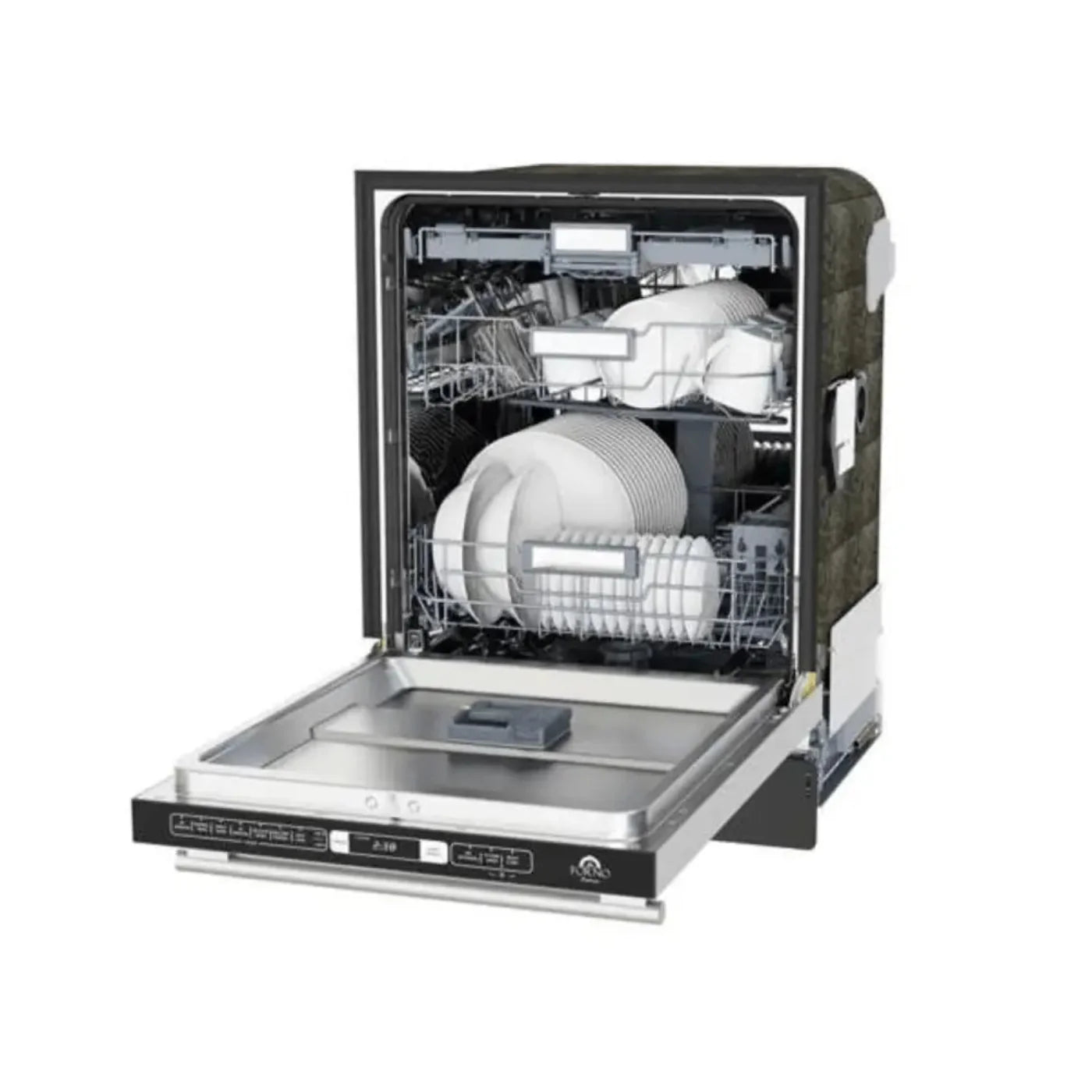 Forno Romano 24 Inch Built-In Stainless Steel Tall Tub 52 dBA Top Control Dishwasher - FDWBI8035-24S