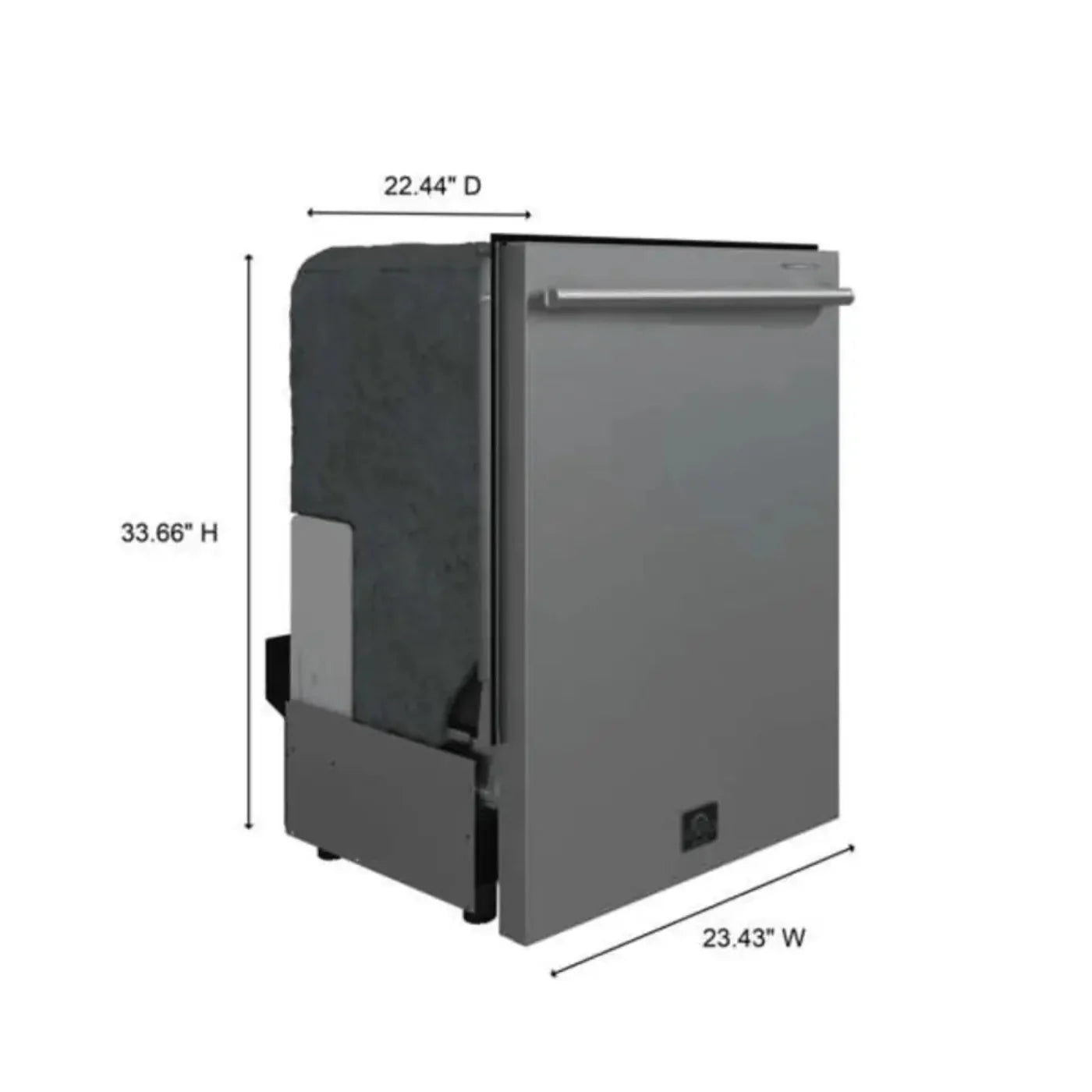 Forno Romano 24 Inch Built-In Stainless Steel Tall Tub 52 dBA Top Control Dishwasher - FDWBI8035-24S