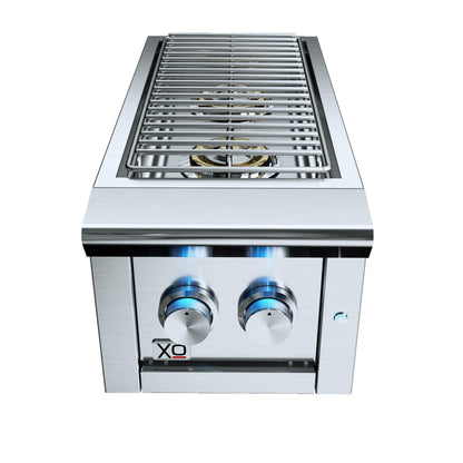 XO APPLIANCE XOGSIDEBURNL 13" Double Side Burner LP in Stainless Steel - XOGSIDEBURNL