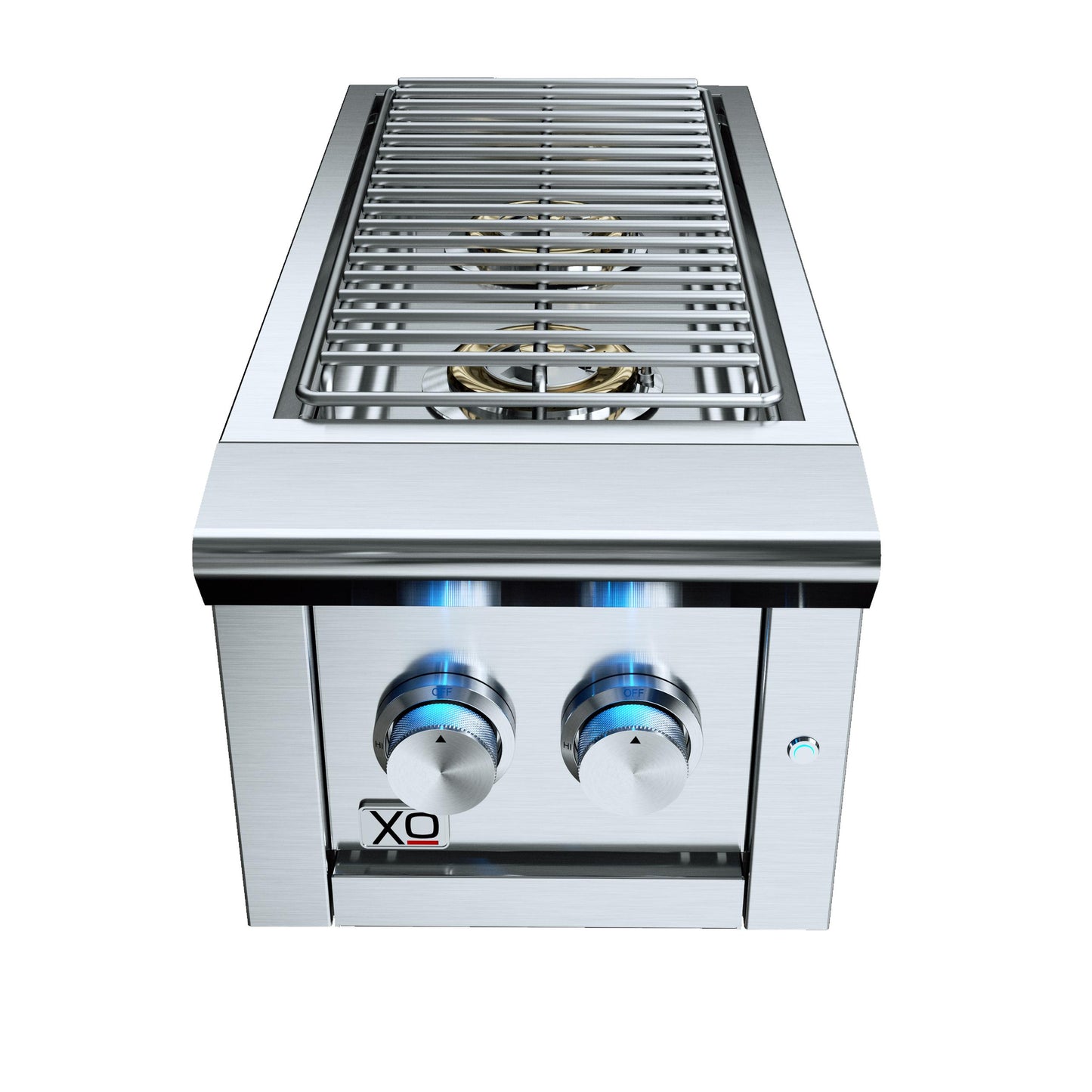 XO APPLIANCE XOGSIDEBURNL 13" Double Side Burner LP in Stainless Steel - XOGSIDEBURNL