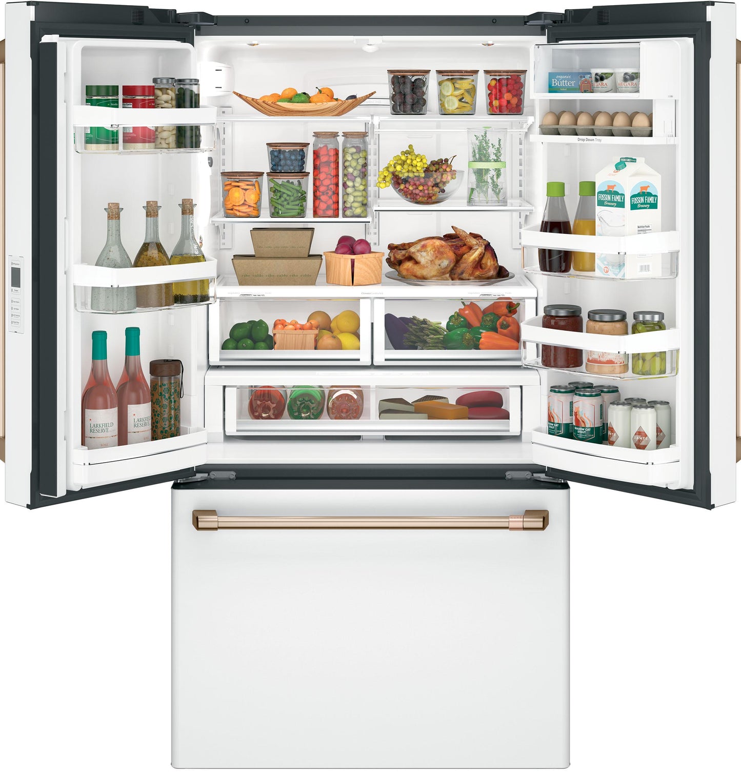 CAFE CWE23SP4MW2 CAFé™ ENERGY STAR® 23.1 Cu. Ft. Smart Counter-Depth French-Door Refrigerator White