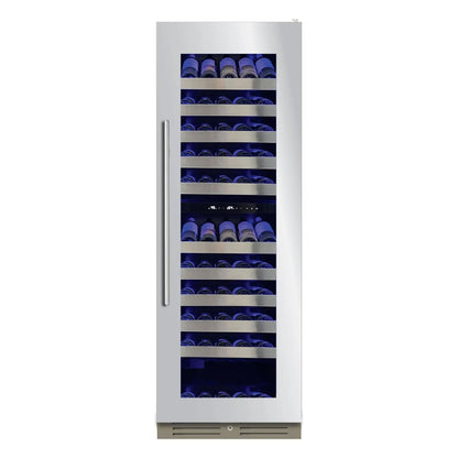 XO APPLIANCE XOU2470WDZGS Tall Dual Zone Wine Cooler, Glass with in Stainless Steel Trim in Stainless Steel - XOU2470WDZGS