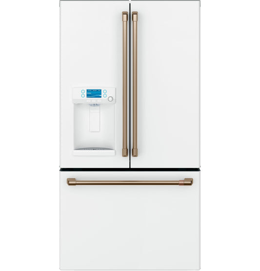 CAFE ENERGY STAR 27.7 Cu. Ft. Smart French-Door Refrigerator with Hot Water Dispenser White - CFE28TP4MW2