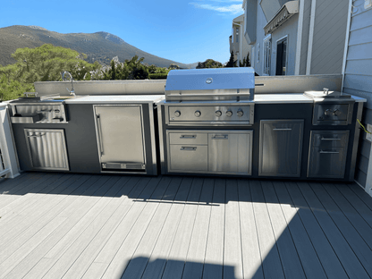 XO APPLIANCE XOGOKBARV1BL Factory Assembled, Appliance Ready Designer Island Black On White - XOGOKBARV1BL