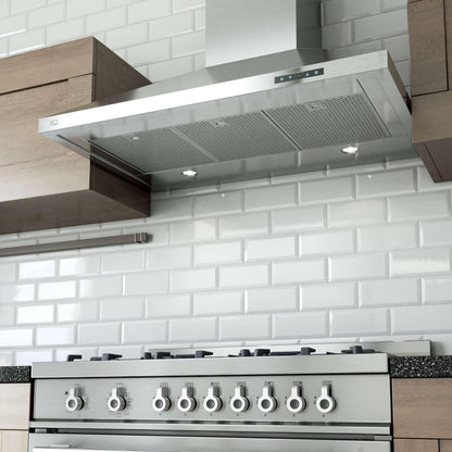 XO APPLIANCE XOV48KSE 48" 1000 CFM Italian Made Wall Chimney Range Hood in Stainless Steel - XOV48KSE