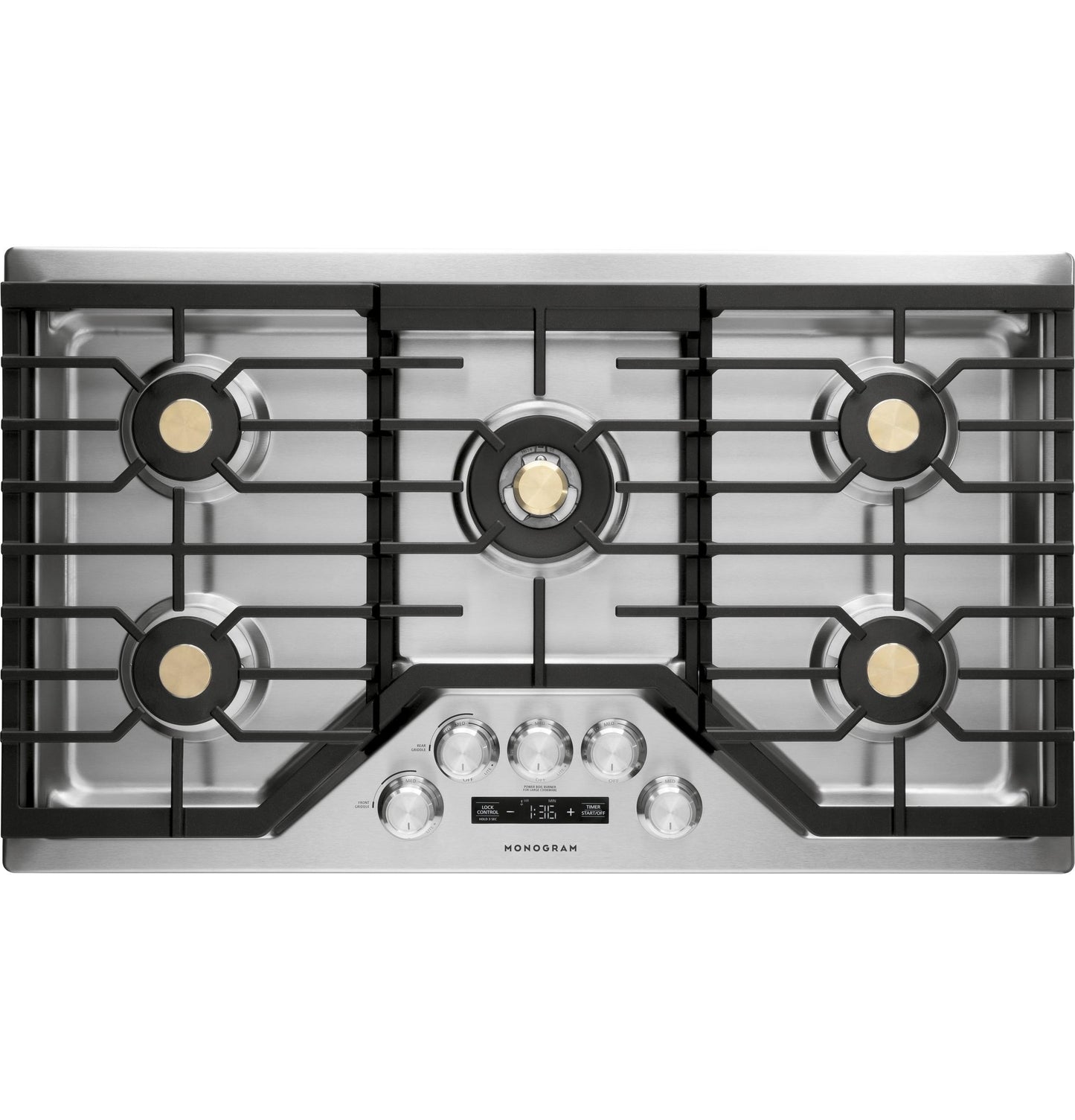 MONOGRAM Monogram 36" Deep-Recessed Gas Cooktop in Stainless Steel - ZGU36ESLSS