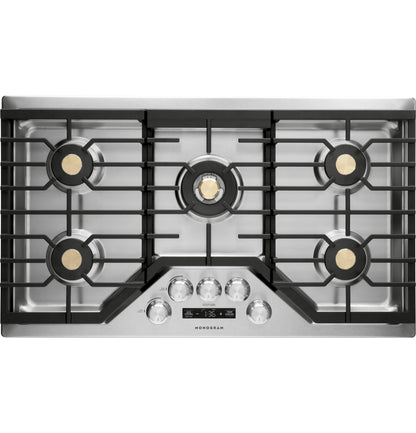 MONOGRAM Monogram 36" Deep-Recessed Gas Cooktop in Stainless Steel - ZGU36ESLSS
