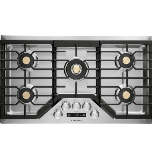 MONOGRAM Monogram 36" Deep-Recessed Gas Cooktop in Stainless Steel - ZGU36ESLSS
