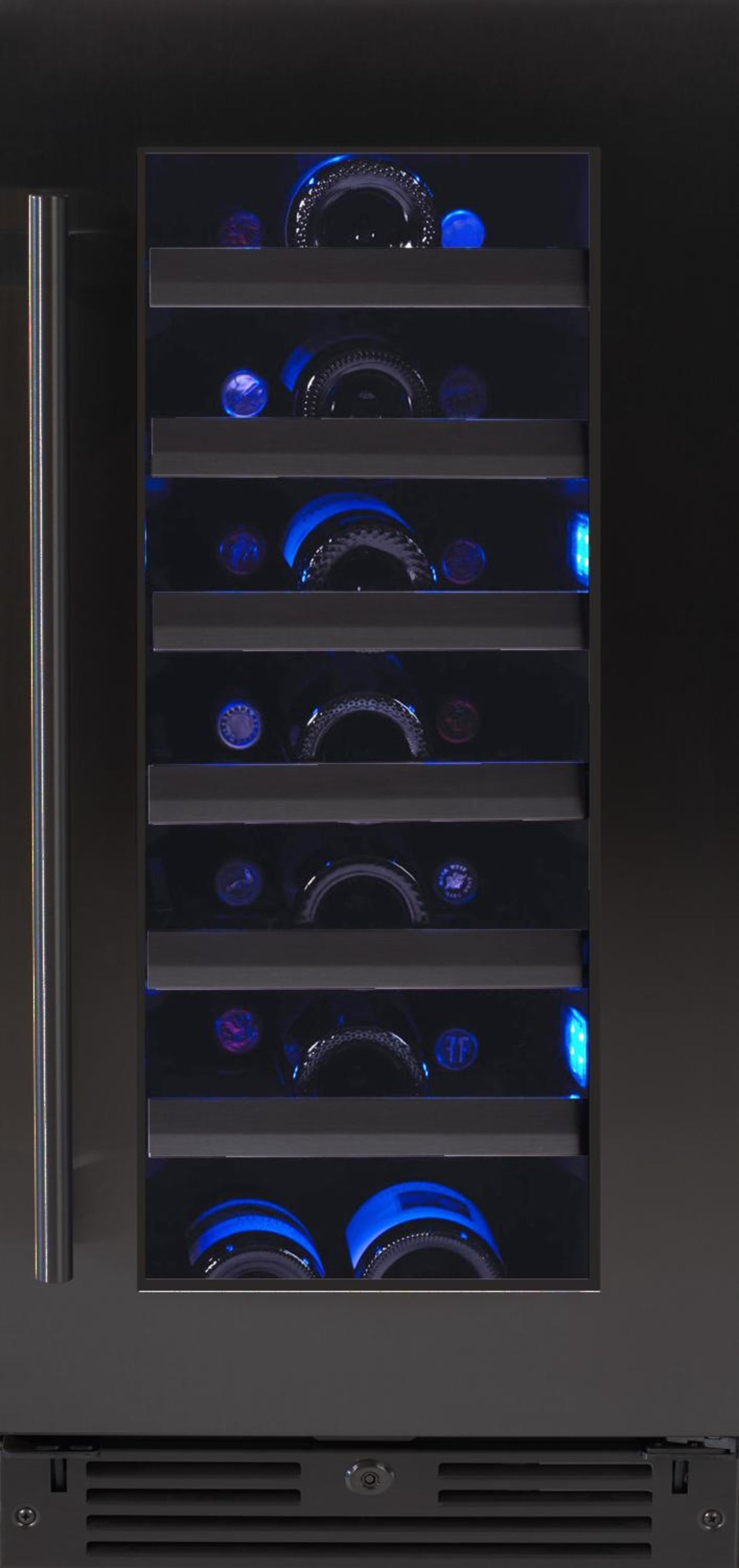 XO APPLIANCE XOU15WGBSR Wine Cooler, 15" Black Stainless, Right Hinge Black in Stainless Steel - XOU15WGBSR