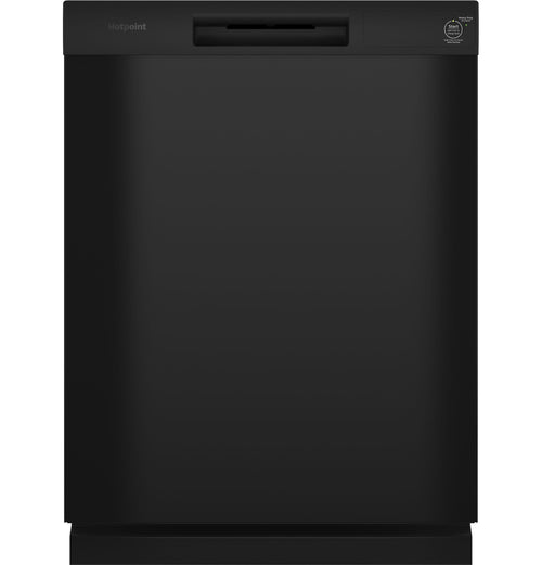 HOTPOINT One Button Dishwasher with Plastic Interior Black - HDF310PGRBB