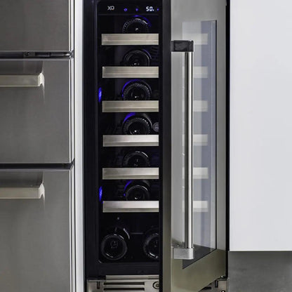 XO APPLIANCE XOU15WGSL 15" Wine Cooler, in Stainless Steel Glass, Left Hinge in Stainless Steel