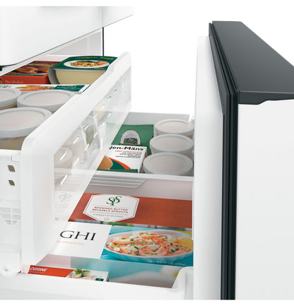 CAFE ENERGY STAR 27.7 Cu. Ft. Smart French-Door Refrigerator with Hot Water Dispenser White - CFE28TP4MW2