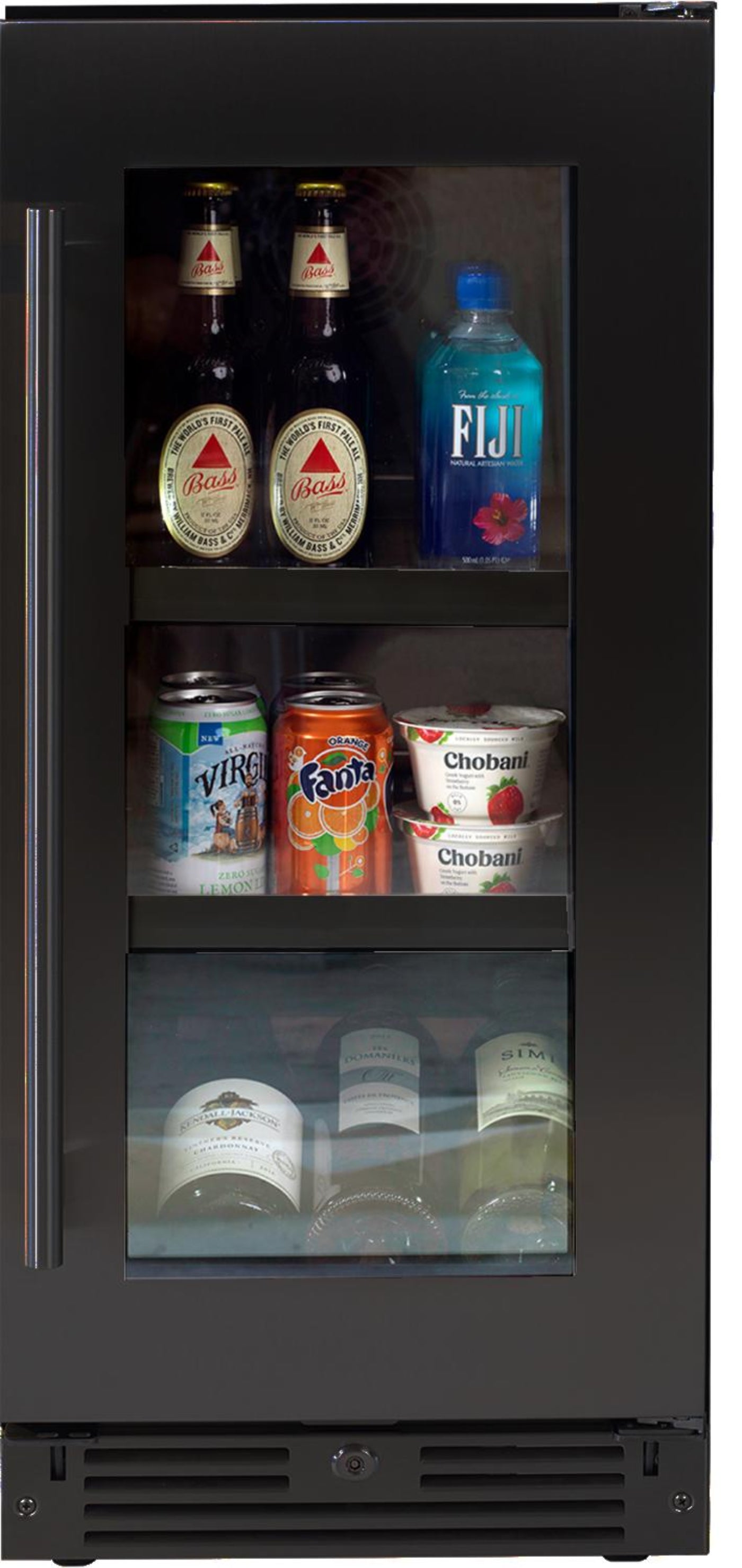 XO APPLIANCE XOU15BCGBSR Beverage Center, 15" Black Stainless, Right Hinge Black in Stainless Steel - XOU15BCGBSR