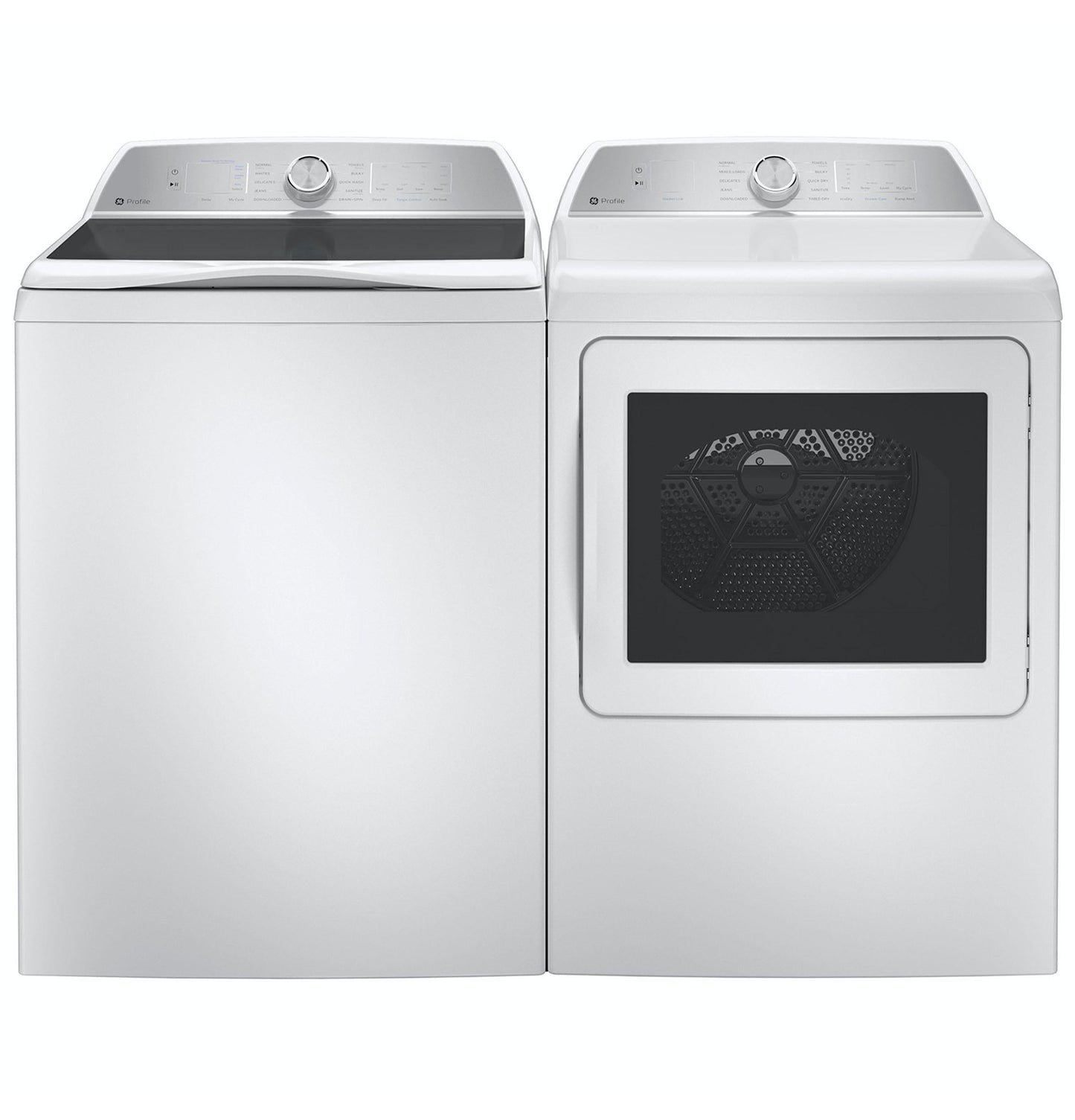 GE APPLIANCES PTD60EBSRWS GE Profile™ ENERGY STAR® 7.4 cu. ft. Capacity aluminized alloy drum Electric Dryer with Sanitize Cycle and Sensor Dry White On Gray