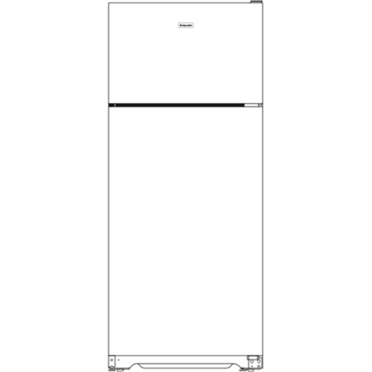 HOTPOINT Hotpoint 17.5 Cu. Ft. Recessed Handle Top-Freezer Refrigerator Black - HPS18BTNRBB