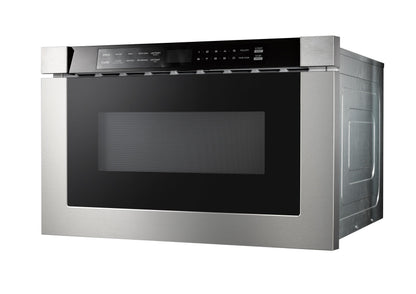 XO APPLIANCE XOMWD24S 24" Built-In Microwave Drawer - Black Glass & Stainless Black On Stainless - XOMWD24S